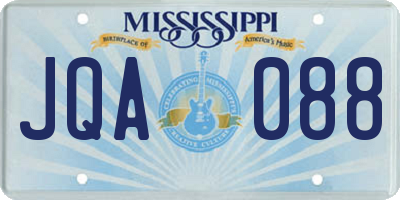 MS license plate JQA088