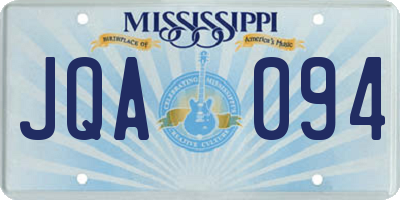 MS license plate JQA094