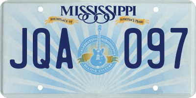 MS license plate JQA097