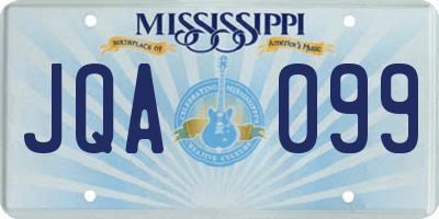 MS license plate JQA099