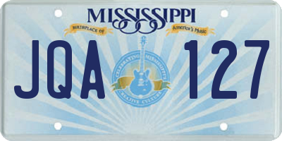 MS license plate JQA127