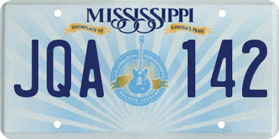 MS license plate JQA142