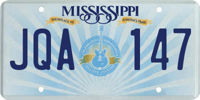MS license plate JQA147