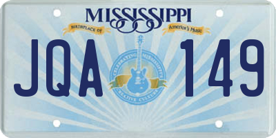 MS license plate JQA149