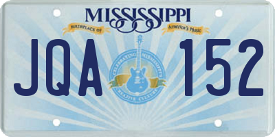 MS license plate JQA152
