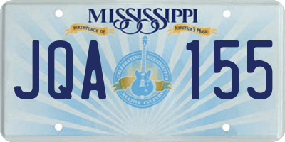 MS license plate JQA155