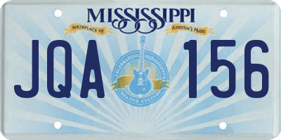 MS license plate JQA156