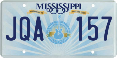 MS license plate JQA157