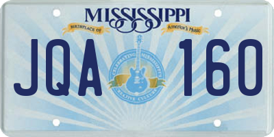 MS license plate JQA160