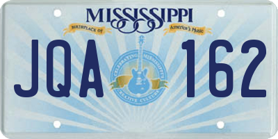 MS license plate JQA162