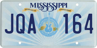 MS license plate JQA164