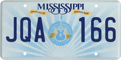 MS license plate JQA166