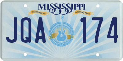 MS license plate JQA174