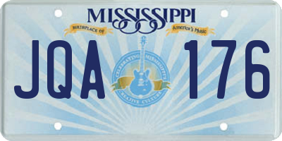 MS license plate JQA176