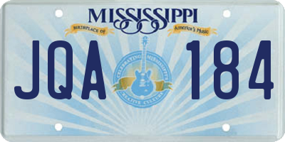 MS license plate JQA184