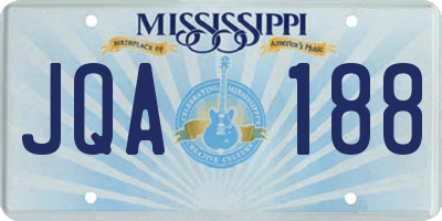 MS license plate JQA188