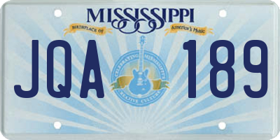 MS license plate JQA189
