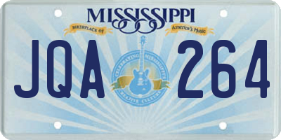 MS license plate JQA264