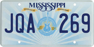 MS license plate JQA269
