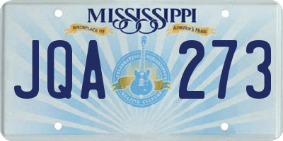 MS license plate JQA273
