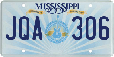 MS license plate JQA306
