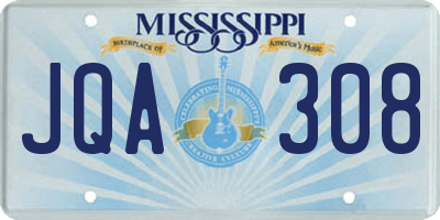 MS license plate JQA308