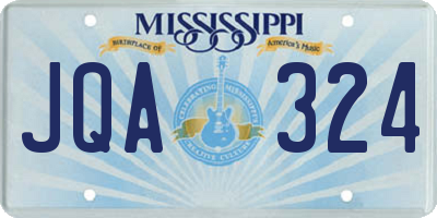 MS license plate JQA324