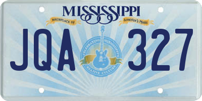 MS license plate JQA327