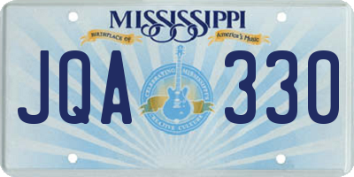 MS license plate JQA330