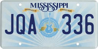 MS license plate JQA336