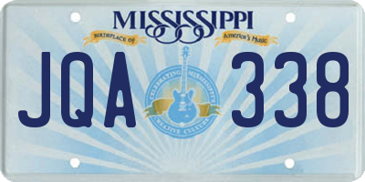 MS license plate JQA338