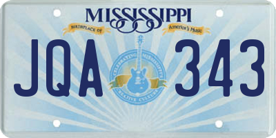 MS license plate JQA343