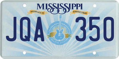 MS license plate JQA350