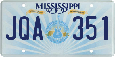 MS license plate JQA351