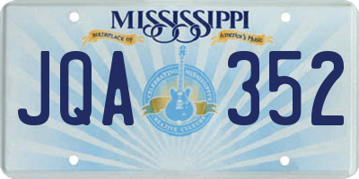 MS license plate JQA352