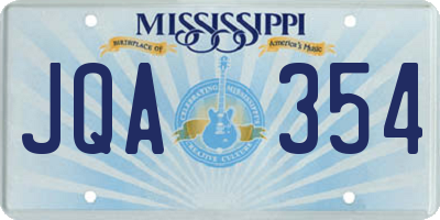 MS license plate JQA354