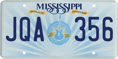 MS license plate JQA356