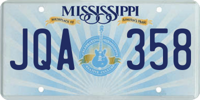 MS license plate JQA358