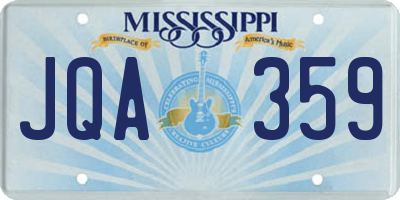MS license plate JQA359