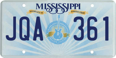 MS license plate JQA361