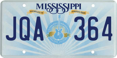 MS license plate JQA364