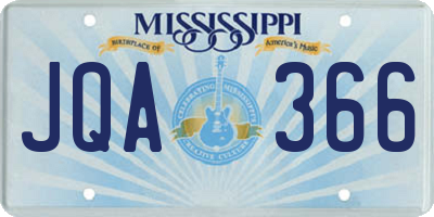 MS license plate JQA366