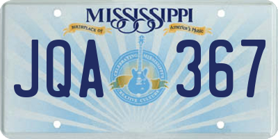 MS license plate JQA367