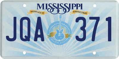 MS license plate JQA371