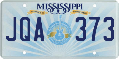 MS license plate JQA373