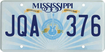 MS license plate JQA376