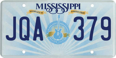 MS license plate JQA379