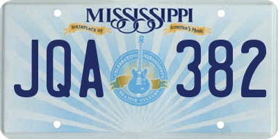 MS license plate JQA382