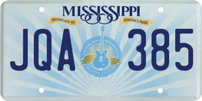 MS license plate JQA385