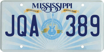 MS license plate JQA389
